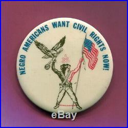 SCARCE 1950-51 CIVIL RIGHTS KOREAN WAR Integration of Army Equality at Home Pin