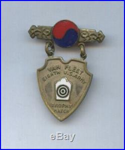 Scarce Korean War 7th U. S. Army Marksmanship Trophy Match Medal B. A. R. Van Fleet