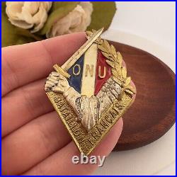 Scarce Korean War France French Battalion Army Military Pin Medal Onu Un