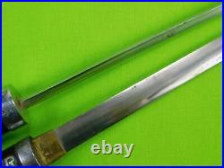 Set 2 US Korean War Vintage Knife Dagger Tanto Scabbard Belonged to Colonel