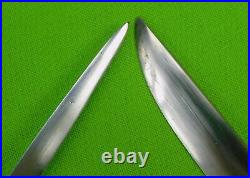 Set 2 US Korean War Vintage Knife Dagger Tanto Scabbard Belonged to Colonel