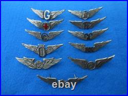 Set of Authentic Unofficial Vietnam U. S. Army Aviator Wings (11)