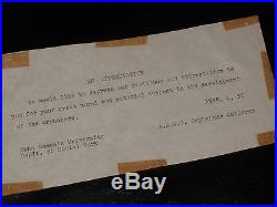 Signed Notarized 1958 Korean War Orphanage Document A. A. C. S. To Ewha University
