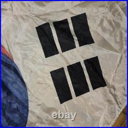 Silk Korean War Military Souvenir Hand Printed South Korean Flag 32 x 57