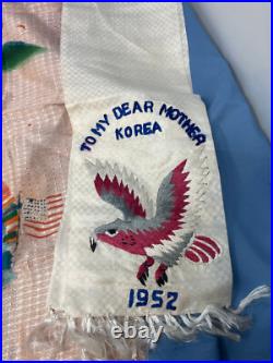 Silk Scarves Scarf Collection Korea War Mom souvenirs Mint Embroidered