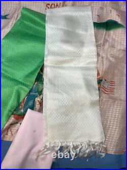 Silk Scarves Scarf Collection Korea War Mom souvenirs Mint Embroidered