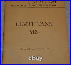 TM 9-729 M 24 US War Dept Light Tank M 24 Technical Manual May 1951 KOREAN WAR