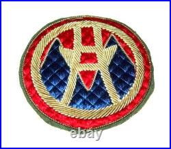 TOP 1950's JAPANESE MADE BULLION + QUILTED SILK 2nd LOGISTICAL COMMAND PATCH