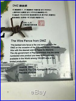 The Wire Fence from DMZ Special Barb Wire Korean War Collectible No Frame