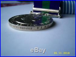 Trio British & UN Korean War & General Service Malaya medals Corp R Thomas REME