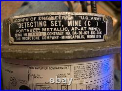 U. S. Army Corps of Engineers Mine Detector C 1954 Korean War / Free S&H