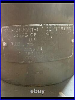 U. S. Army Korean War Era Incandescent Searchlight Field Light Crouse-Hinds Co