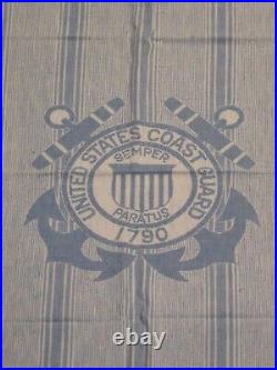 U. S. Coast Guard Blanket 1950's, Korean War era. Excellent Condition