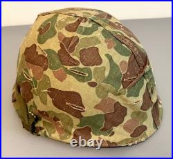 U. S. Korean War Usmc M1 Helmet 1953 O. D. Camo Cover'53 Liner 21