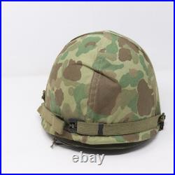 U. S. M1 Helmet Complete Set Vietnam Era Shell Liner & Mitchell Cover U. S. M1 Helmet Complete Set Vietnam Era Shell Liner & Mitchell Cover