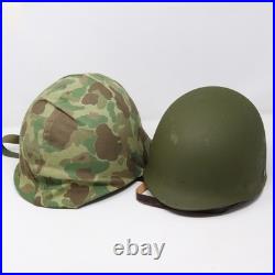 U. S. M1 Helmet Complete Set Vietnam Era Shell Liner & Mitchell Cover