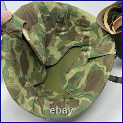 U. S. M1 Helmet Complete Set Vietnam Era Shell Liner & Mitchell Cover