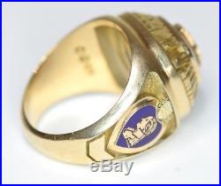 U. S. Marine Corps Korean War Veteran Ring 10k Solid Gold Purple Heart Medal EGA