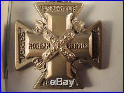 UDC Korean war medal with sea horse #181 & box United Daughters of Confederancy