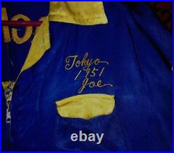 UNIQUE Authentic VINTAGE Korean War Era Satin Embroidered Jacket TOKYO JOE 1951