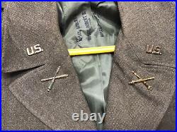 US 45th ID Named Artillery Officers Ike Jacket- 42L- & Trousers 32 x 33 Set #67