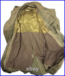 US ARMY 1952 Overcoat Trench Lining Korean War Era Size Med Reg See Description
