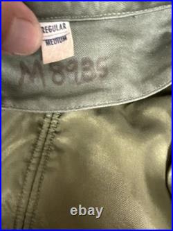 US ARMY 1952 Overcoat Trench Lining Korean War Era Size Med Reg See Description