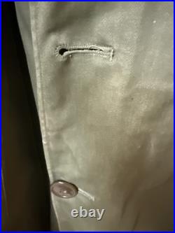 US ARMY 1952 Overcoat Trench Lining Korean War Era Size Med Reg See Description