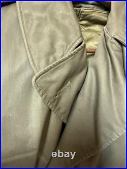 US ARMY 1952 Overcoat Trench Lining Korean War Era Size Med Reg See Description