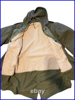 US ARMY M51 / M1951 Fishtail Parka With Liner Size Small Korean War Era