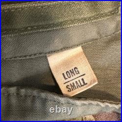 US ARMY VINTAGE OVERCOAT TRENCH 1951 Long Small Korean War Era with Liner CLEAN