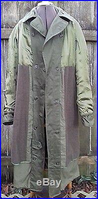 US ARMY Winter Field Trench Coat Overcoat jacket Liner Korean war OLD IRONSIDES
