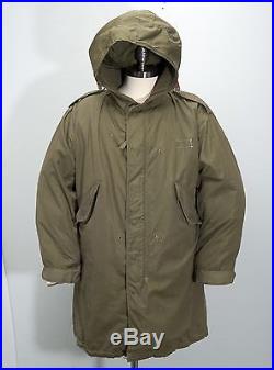 US Army 1953 Fishtail Parka Mens Size Small Korean War M-1951 Shell Excellent