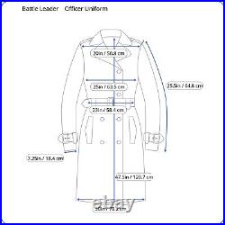 US Army Battle Leader Officer Uniform Dress Trench Coat Wool Korean War