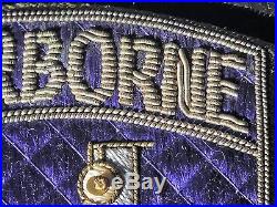 US Army CHAIRBORNE PATCH JAPAN Korean War ERA BULLION Silk Quilted US 8th Army