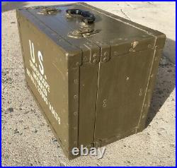 US Army Infared Sniper Scope Wood Box / Crate / Chest Korean War Era