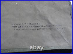 US Army Korean War Era Aerial Communication Panel Case and 13 Marker Panels