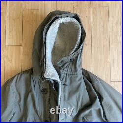 US Army Korean War Era M47 M-194 Overcoat Parka Type Pile Liner Size Medium
