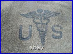US Army Korean War Era Wool Blanket with Caduceus NEW
