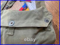 US Army Korean War JJ1-5 Lightweight Service Gas Mask WithBag + Patches