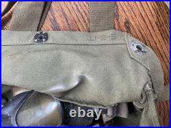 US Army Korean War JJ1-5 Lightweight Service Gas Mask WithBag + Patches