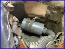 US Army Korean War JJ1-5 Lightweight Service Gas Mask WithBag + Patches