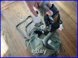US Army Korean War JJ1-5 Lightweight Service Gas Mask WithBag + Patches