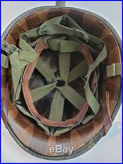 US Army Korean War era M1c Airborne Helmet Westinghouse liner (Replica)