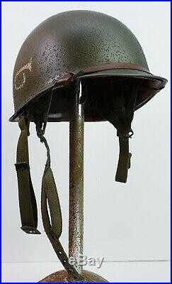 US Army Korean War era M1c M1 Airborne Helmet 11th Airborne (Replica)