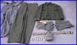 US Army M-1951 Korean War era Combat Uniform / Jacket / Pants / Hat / More Used