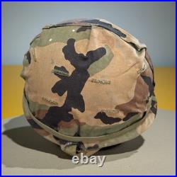US Army M1 Helmet WithCamo Cover and Capac Liner Korean War