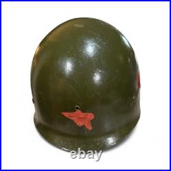 US Army M1 Helmet WithCamo Cover and Capac Liner Korean War