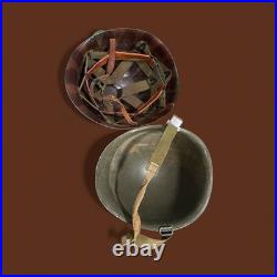 US Army M1 Helmet WithCamo Cover and Capac Liner Korean War