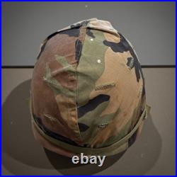 US Army M1 Helmet WithCamo Cover and Capac Liner Korean War
